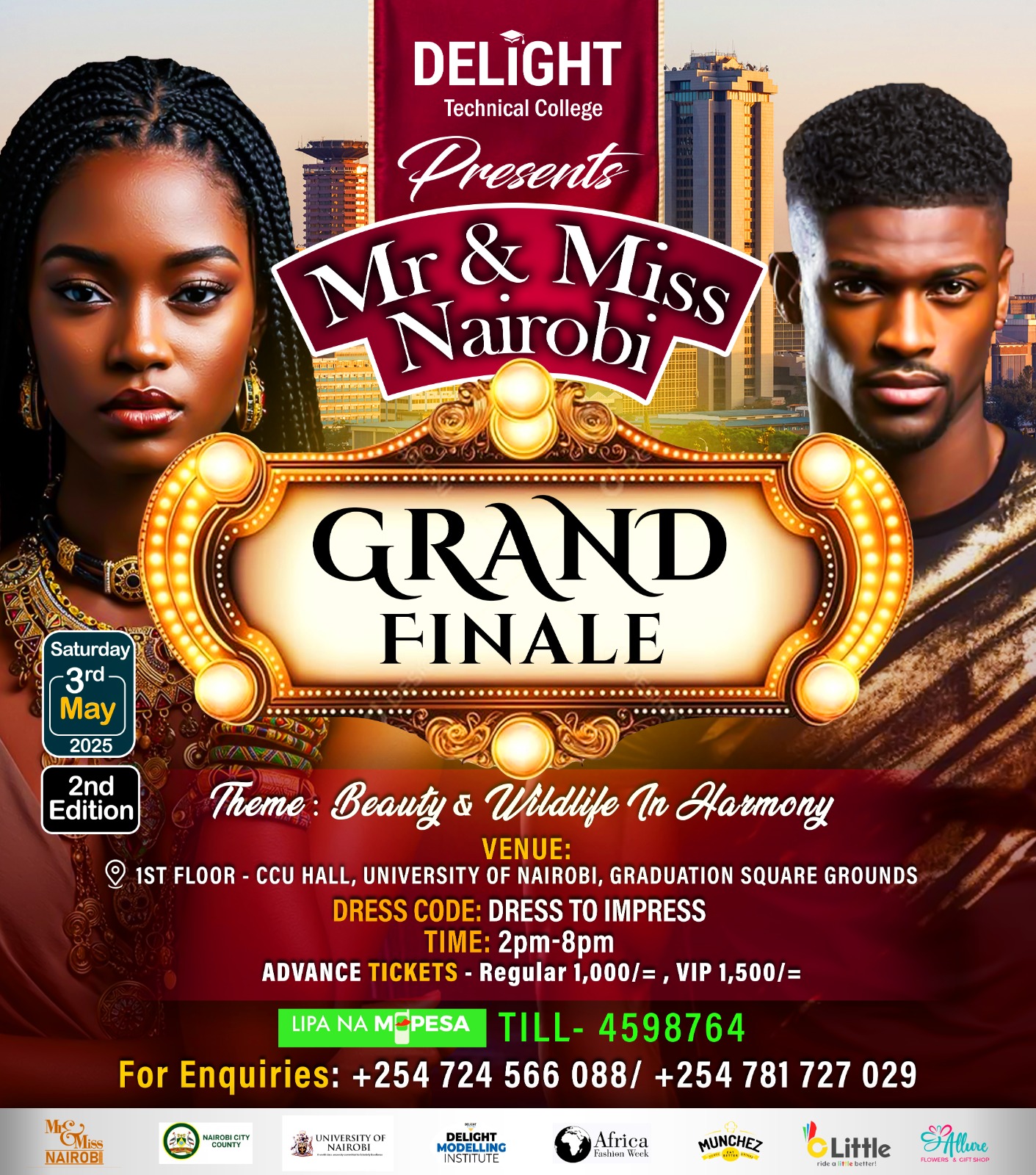 Experience the Majesty: Mr. and Miss Nairobi Grand Finale!